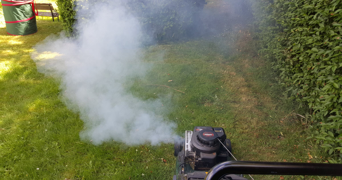 Lawn Mower Blowing Blue Smoke